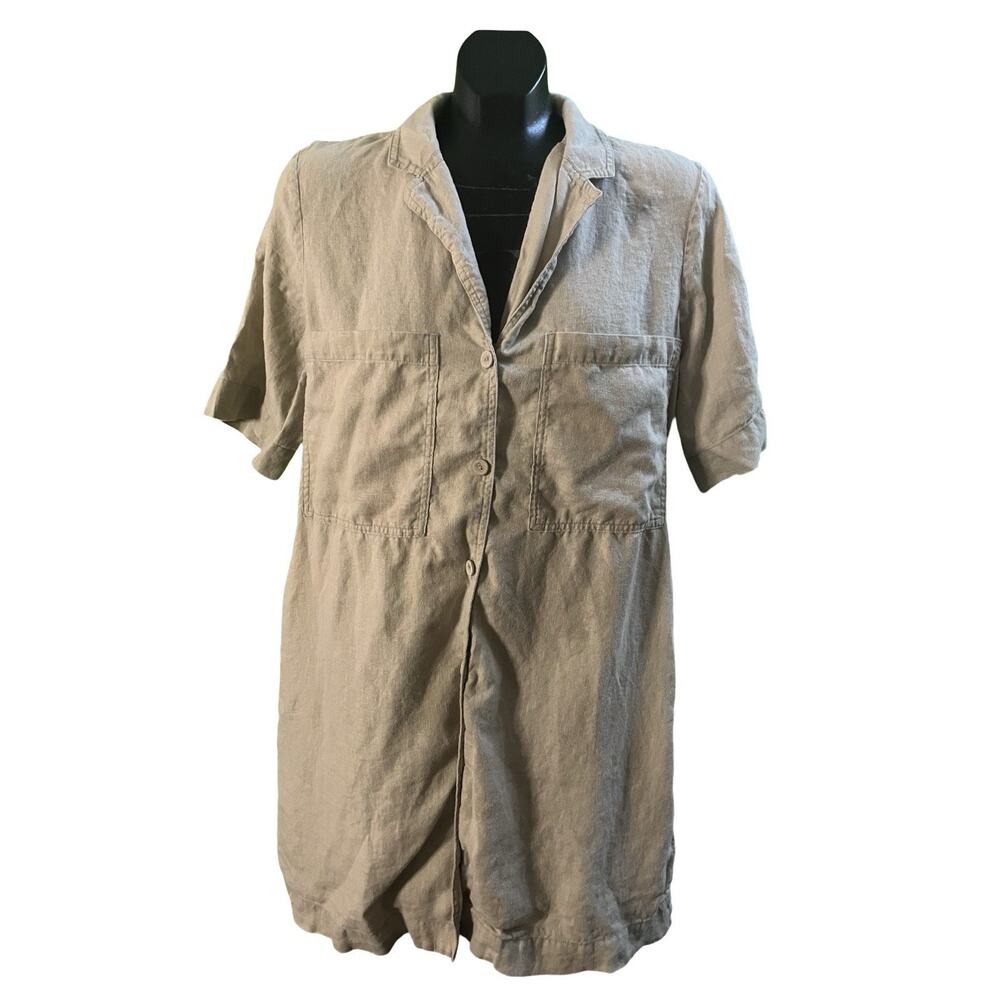 Everlane Dress Womens Medium Beige Linen Tunic